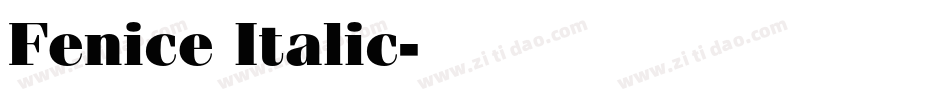 Fenice Italic字体转换